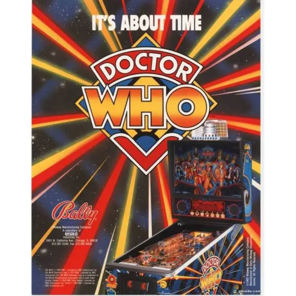 Doctor Who Pinball Machine by Bally